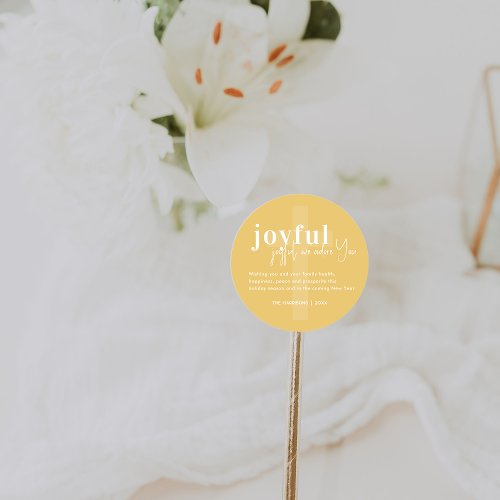 Joyful We Adore You  Christmas Hymn Holiday Classic Round Sticker