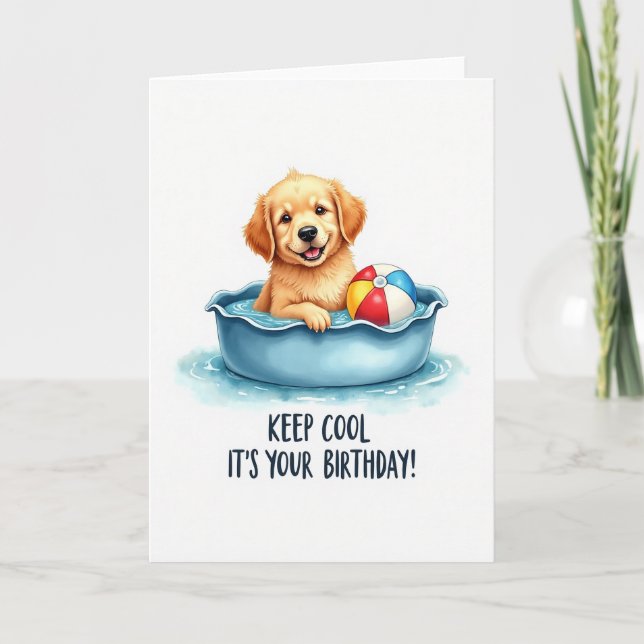 Joyful Whimsical Dog Card (Front)
