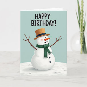 Joyful Whimsical Snowman Card