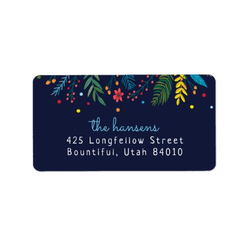 Joyful Whimsy Holiday Return Address Labels