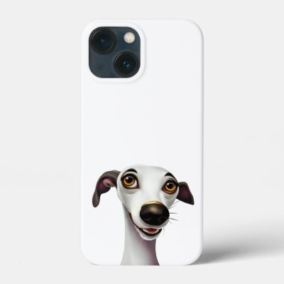 Joyful Whippet - A Cartoon Style Artwork iPhone 13 Mini Case