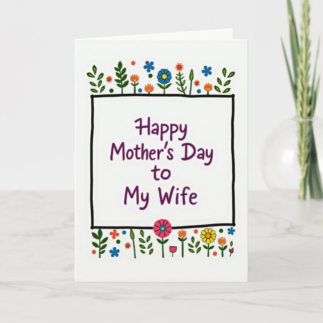 Joyful Wife Mothers Day Card (Front)