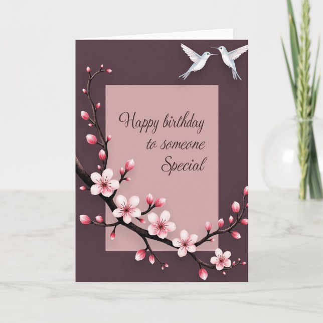 Joyful Winged Birthday Card (Front)
