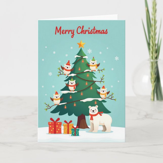 Joyful Winter Tree Card (Front)
