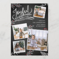Joyful Wish | Christmas Photo Collage Card