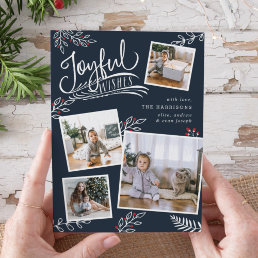 Joyful Wish | Christmas Photo Collage Card