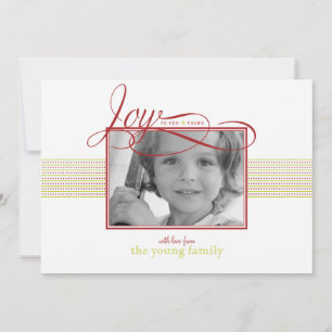 Joyful Wishes Christmas/ Holiday Photo Card