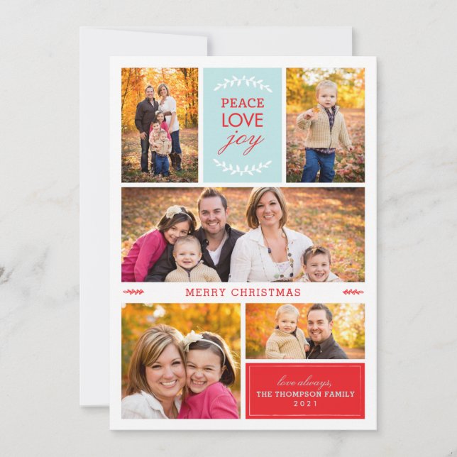 Joyful Wishes Photo Holiday Card (Front)