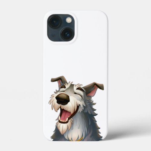Joyful Wolfhound Portrait A happy hound iPhone 13 Mini Case