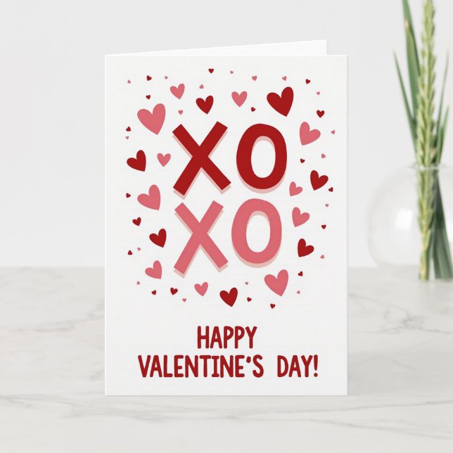 Joyful Xoxo Valentines Day Card (Front)