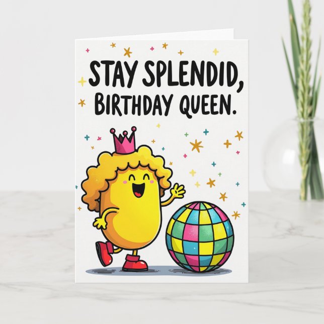 Joyful Yellow Birthday Card (Front)
