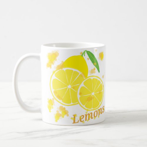 Joyful yellow lemons Mug