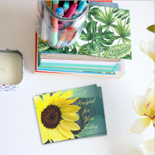 Joyful Yellow Sunflower Thinking of You Postcard