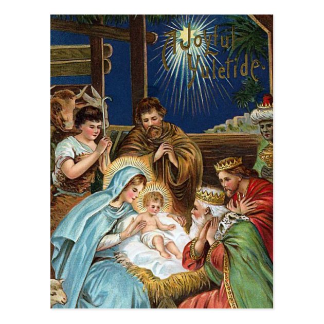 "Joyful Yuletide" Vintage Christmas Postcard