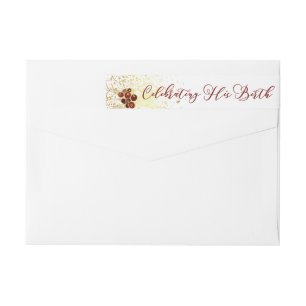 Joyfully Confetti Skinny Wrap Return Label