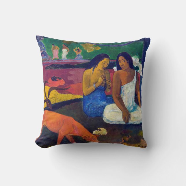 Joyfulness, Gauguin Throw Pillow (Front)