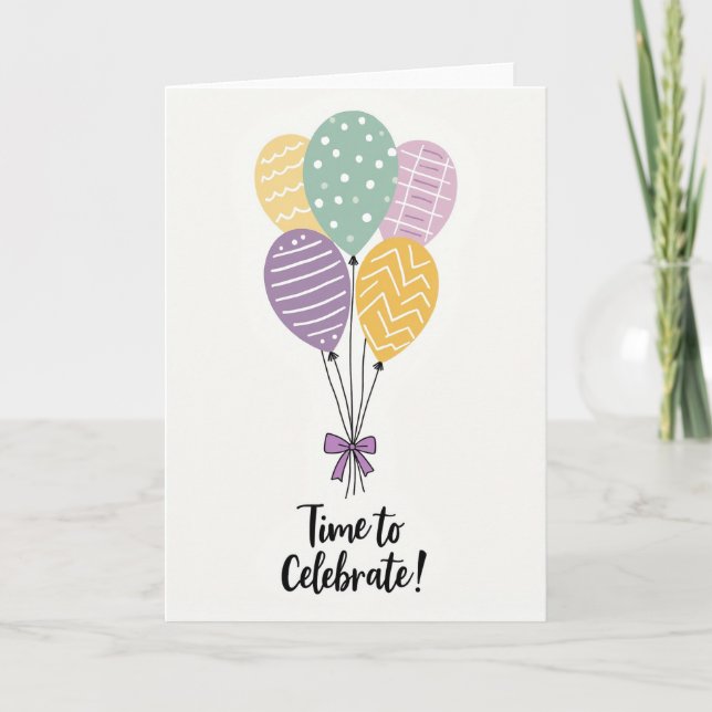 Joyous Balloon Card (Front)