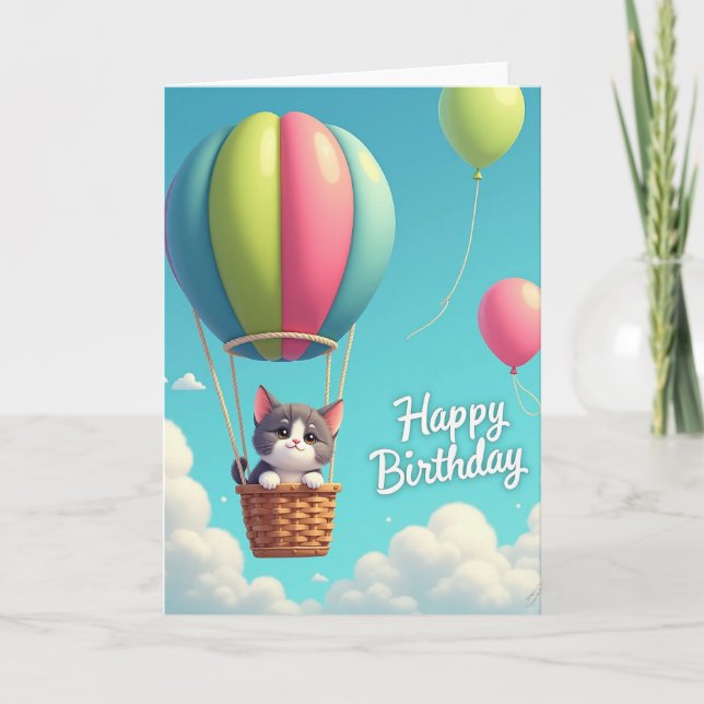 Joyous Birthday Flight Card (Front)