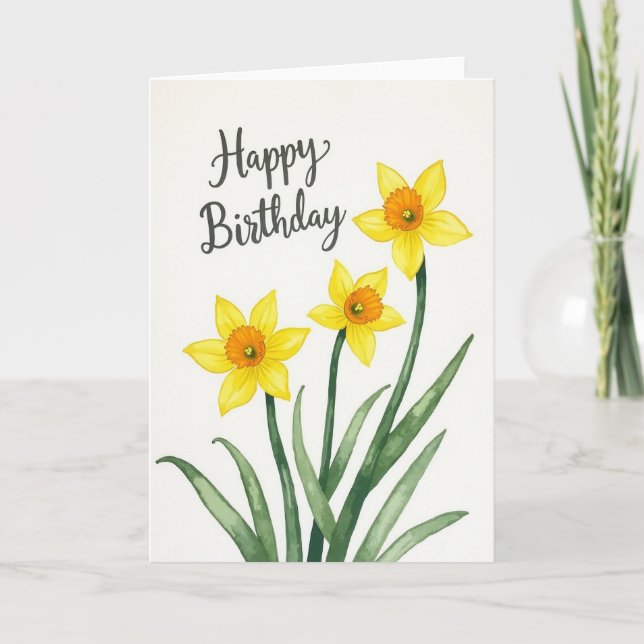 Joyous Birthday Floral Card (Front)