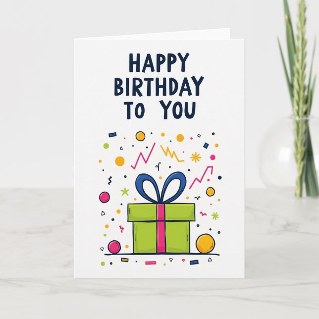 Joyous Birthday Gift Card (Front)