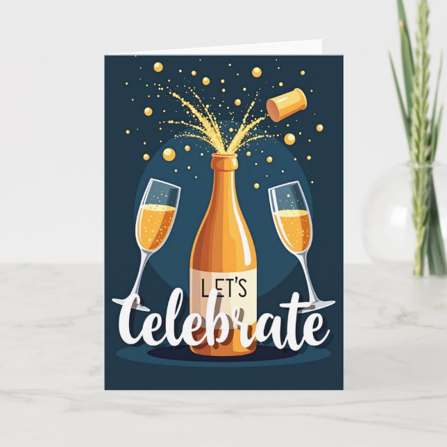 Joyous Birthday Golden Pop Card (Front)