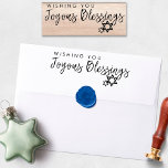 Joyous Blessings Hanukkah Star of David Rubber Stamp<br><div class="desc">This "Joyous Blessings" Star of David design matches our JOYOUS BLESSINGS collection of cards,  postcards,  postage,  and more. use it to accent Kraft gift wrapping,  envelopes,  and more!</div>