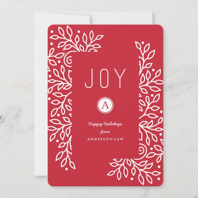 Joyous Branches Corporate Holiday Invitation (Front)