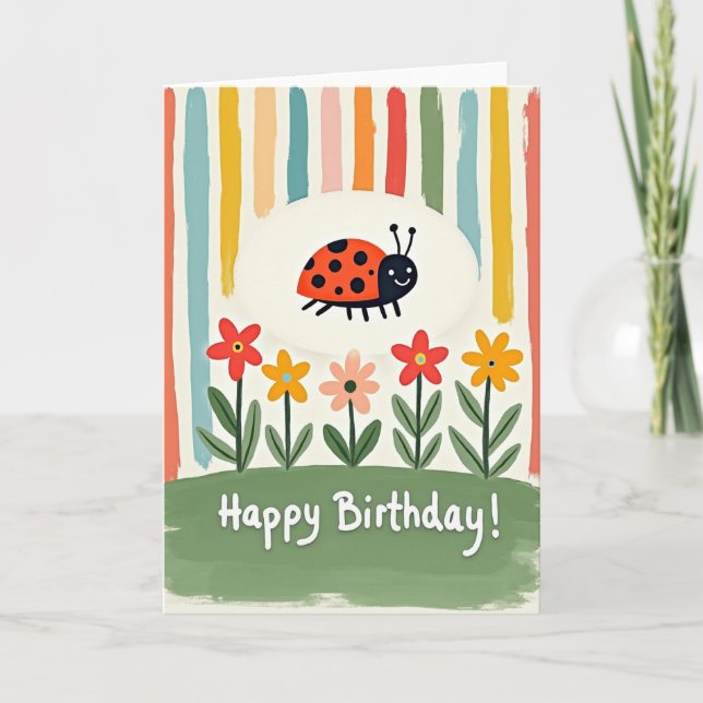 Joyous Bug Garden Card (Front)