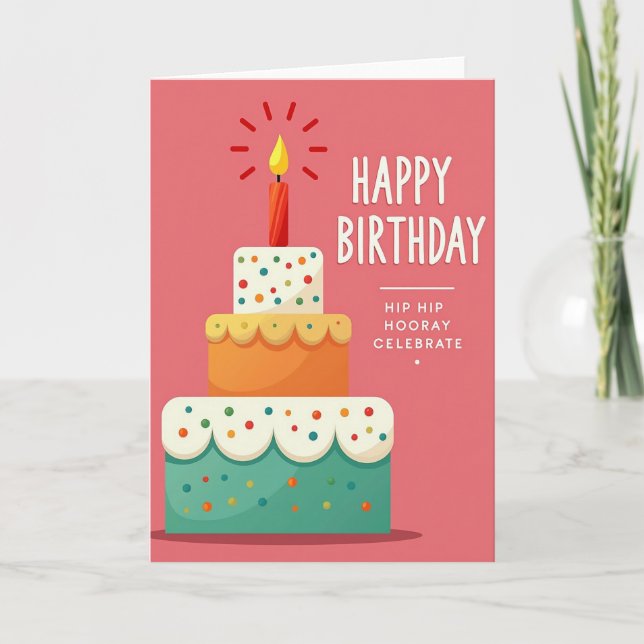 Joyous Cake Sprinkles Card (Front)