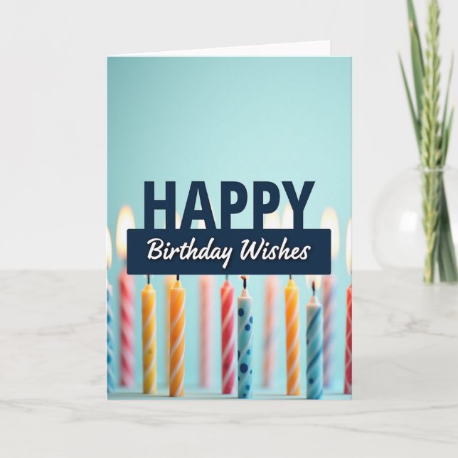 Joyous Candle Birthday Card (Front)