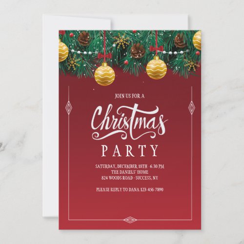 Joyous Christmas Party Invitation