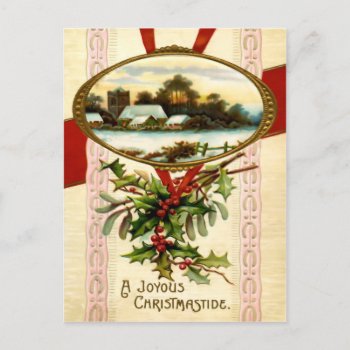 Joyous Christmastide Postcard by Vintage_Gifts at Zazzle