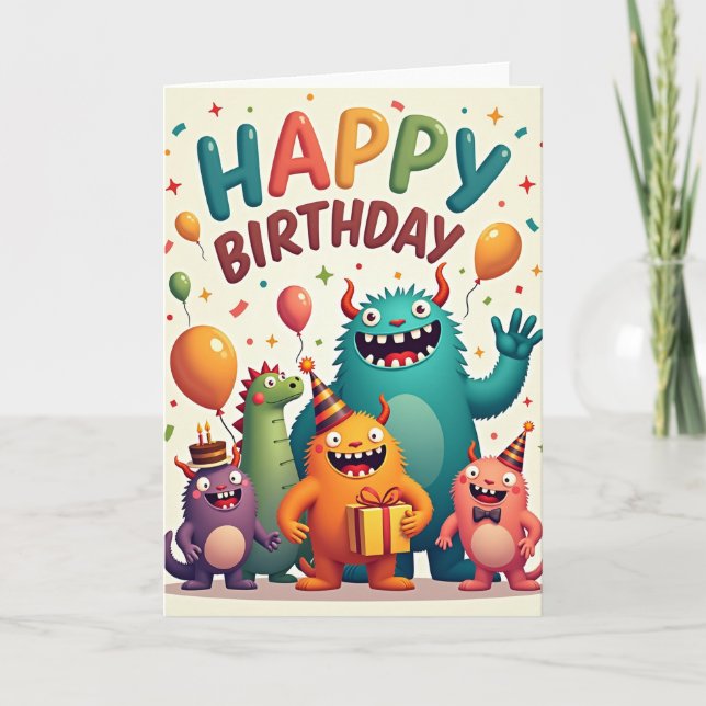 Joyous Creature Birthday Card (Front)