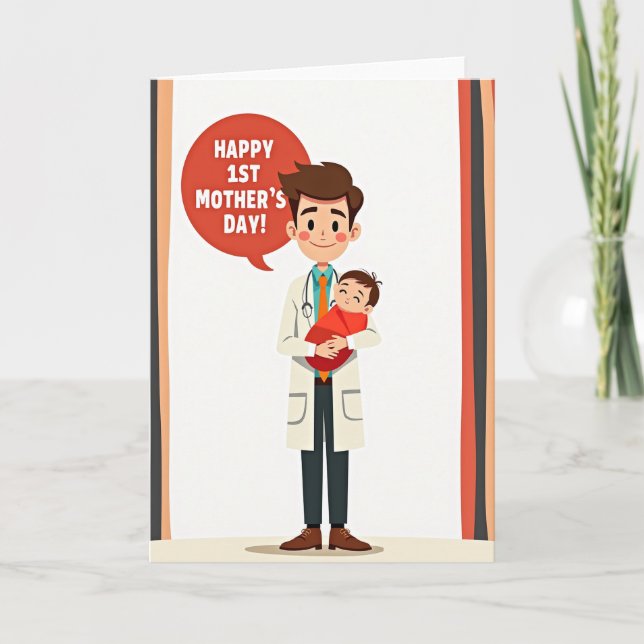 Joyous First Mothers Day Art Card (Front)