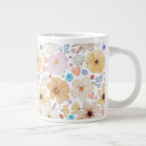 Joyous Flower Pattern Mug