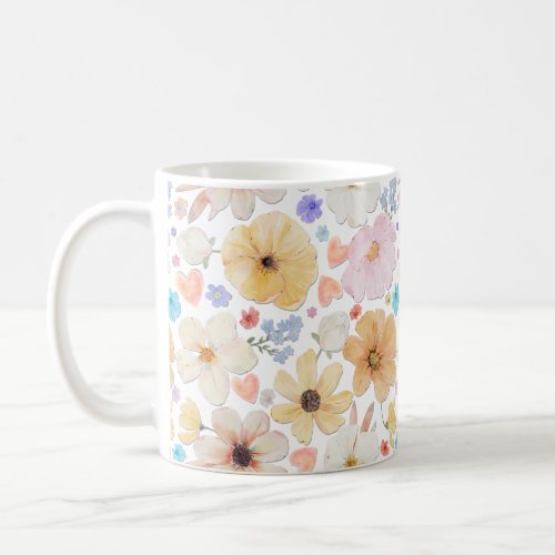 Joyous Flower Pattern Mug