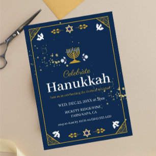  Joyous Hanukkah Celebration!" Invitation