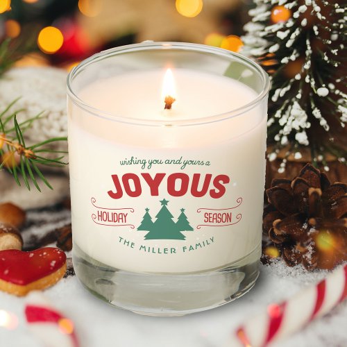 Joyous Holiday Season Fir Trees RedGreen ID580 Scented Candle