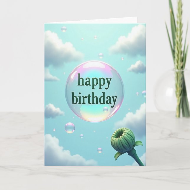 Joyous Iridescent Spheres Card (Front)
