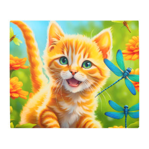 Joyous Kitten Metal Print