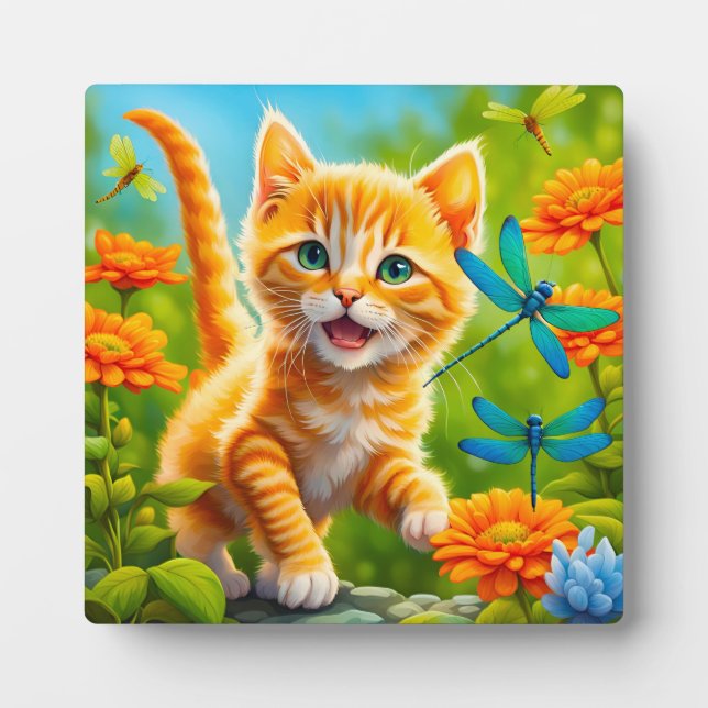 Joyous Kitten Plaque (Front)