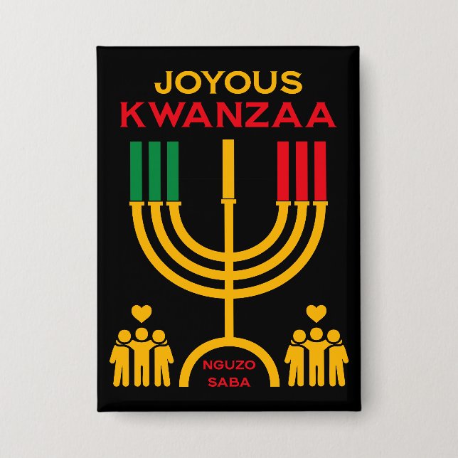 Joyous Kwanzaa Button (Front)