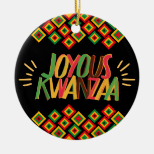 Joyous KWANZAA Ceramic Ornament