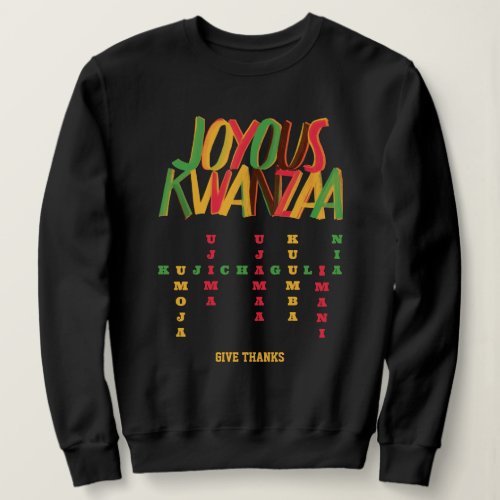 Joyous KWANZAA Crossword Sweatshirt