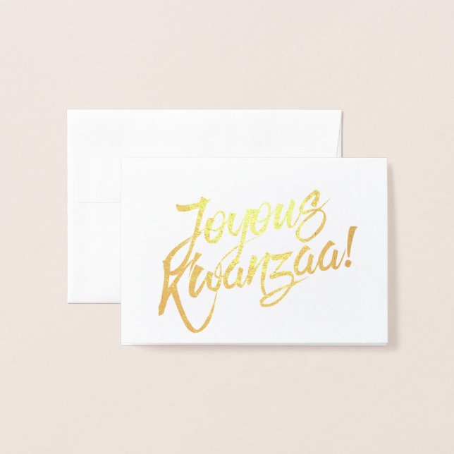 Joyous Kwanzaa Foil Card (Front With Envelope)