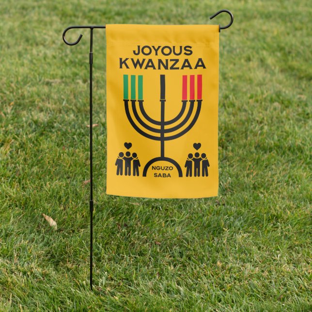 Joyous Kwanzaa Garden Flag (In SItu)