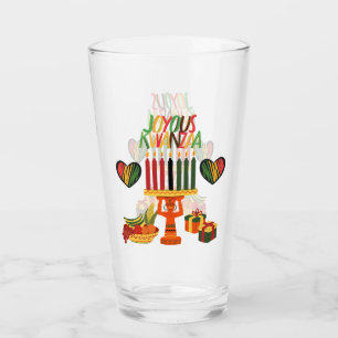 Joyous Kwanzaa Glass
