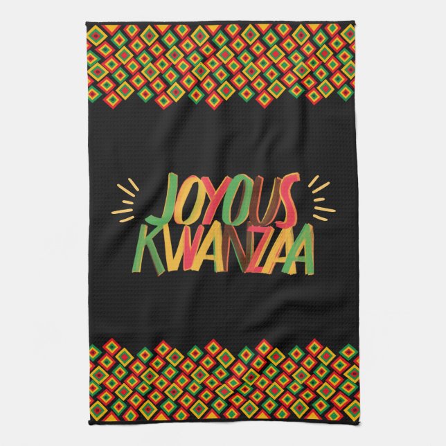 Joyous Kwanzaa Kitchen Towel (Vertical)