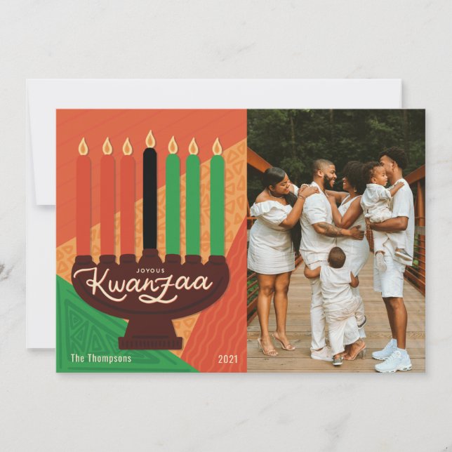 Joyous Kwanzaa Photo  Holiday Design (Front)