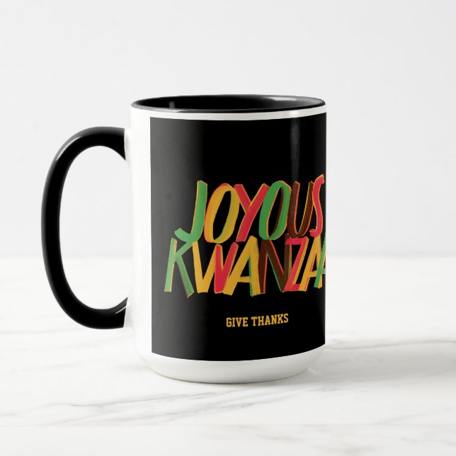Joyous KWANZAA Principles Crossword Mug (Left)